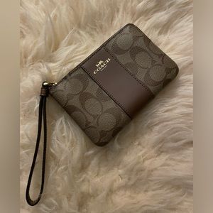 Classic Coach logo wristlet!